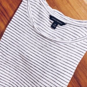 Banana Republic Linen Blend Cross-Back Striped Tee